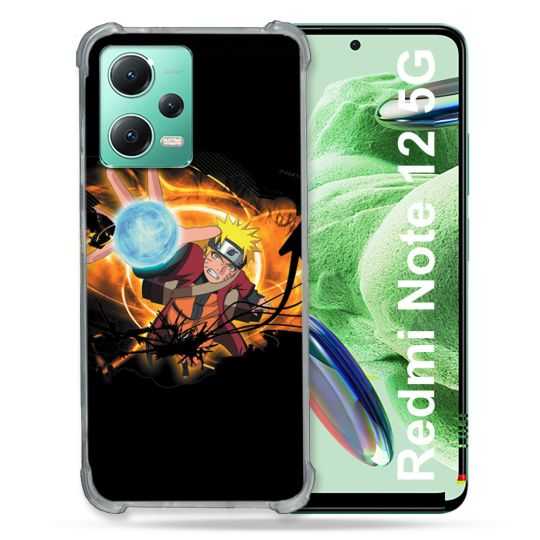 Coque Renforcée En Verre Trempé Pour Xiaomi Redmi Note 12 5G Manga Naruto Noir