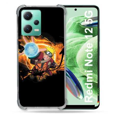 Coque Renforcée En Verre Trempé Pour Xiaomi Redmi Note 12 5G Manga Naruto Noir