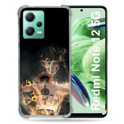 Coque Renforcée En Verre Trempé Pour Xiaomi Redmi Note 12 5G Manga One Piece Ace Noir