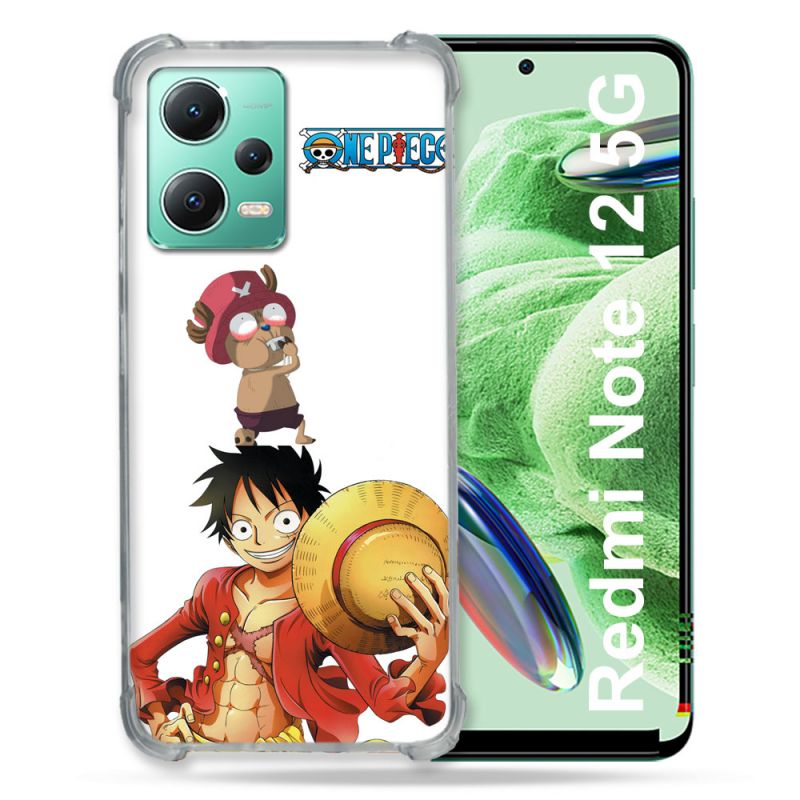 Coque Renforcée En Verre Trempé Pour Xiaomi Redmi Note 12 5G Manga One Piece Chopper