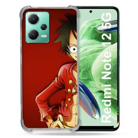 Coque Renforcée En Verre Trempé Pour Xiaomi Redmi Note 12 5G Manga One Piece Luffy