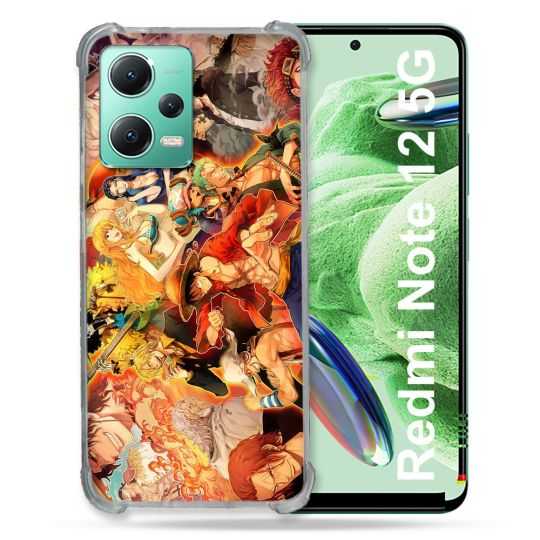 Coque Renforcée En Verre Trempé Pour Xiaomi Redmi Note 12 5G Manga One Piece Nakama