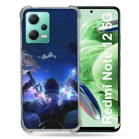 Coque Renforcée En Verre Trempé Pour Xiaomi Redmi Note 12 5G Manga SAO sword Art Online Epee