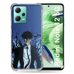Coque Renforcée En Verre Trempé Pour Xiaomi Redmi Note 12 5G Manga Solo Leveling Sung Bleu