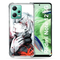 Coque Renforcée En Verre Trempé Pour Xiaomi Redmi Note 12 5G Manga Tokyo Ghoul Kaneki Blanc