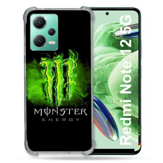 Coque Renforcée En Verre Trempé Pour Xiaomi Redmi Note 12 5G Monster Energy Vert