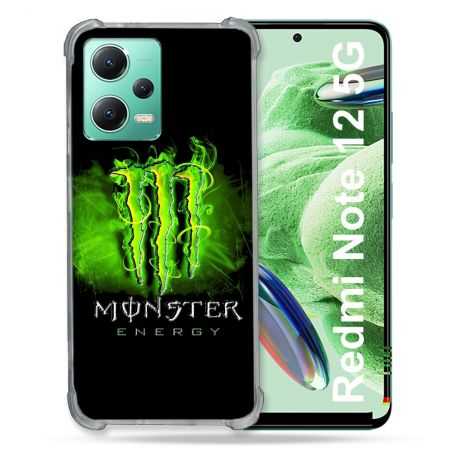 Coque Renforcée En Verre Trempé Pour Xiaomi Redmi Note 12 5G Monster Energy Vert