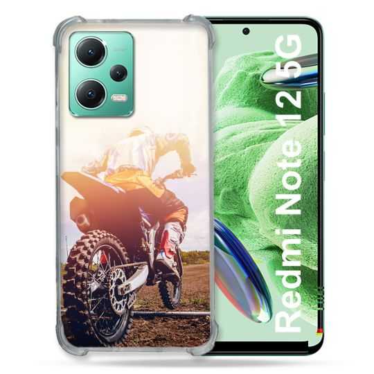 Coque Renforcée En Verre Trempé Pour Xiaomi Redmi Note 12 5G Moto Cross Soleil