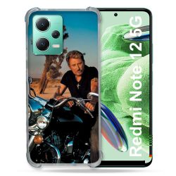 Coque Renforcée En Verre Trempé Pour Xiaomi Redmi Note 12 5G Musique Johnny Hallyday Moto