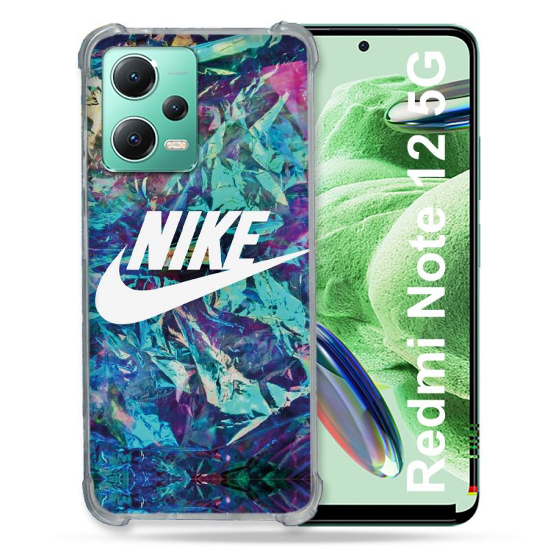 Coque Renforcée En Verre Trempé Pour Xiaomi Redmi Note 12 5G Nike Turquoise