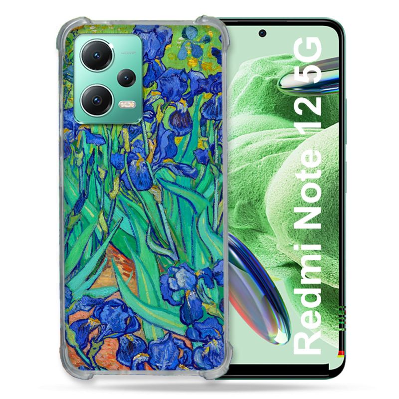 Coque Renforcée En Verre Trempé Pour Xiaomi Redmi Note 12 5G Peinture Iris
