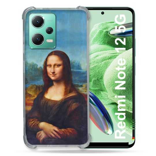 Coque Renforcée En Verre Trempé Pour Xiaomi Redmi Note 12 5G Peinture Joconde