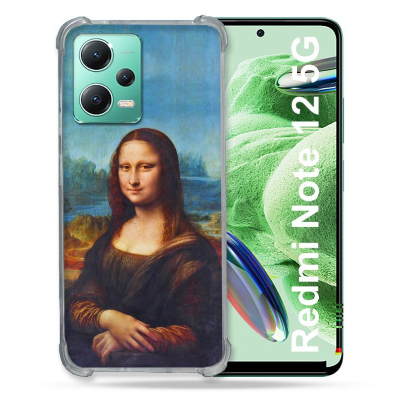 Coque Renforcée En Verre Trempé Pour Xiaomi Redmi Note 12 5G Peinture Joconde
