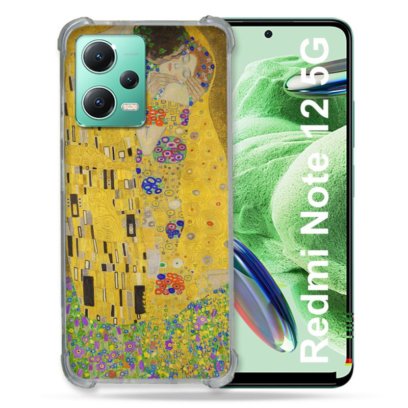 Coque Renforcée En Verre Trempé Pour Xiaomi Redmi Note 12 5G Peinture Le Baiser