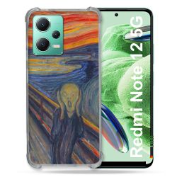 Coque Renforcée En Verre Trempé Pour Xiaomi Redmi Note 12 5G Peinture Le Cri
