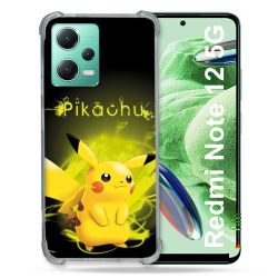Coque Renforcée En Verre Trempé Pour Xiaomi Redmi Note 12 5G Pokemon Pikachu Eclair