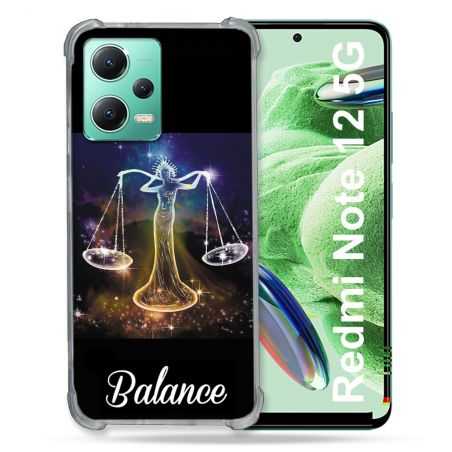 Coque Renforcée En Verre Trempé Pour Xiaomi Redmi Note 12 5G Signe Zodiaque 2 Balance