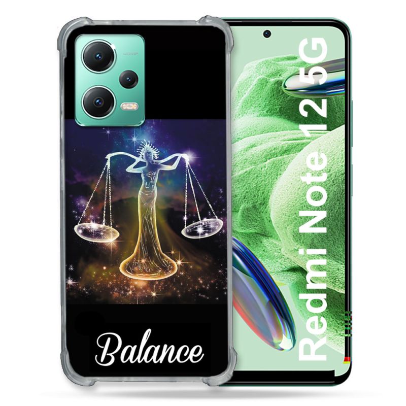 Coque Renforcée En Verre Trempé Pour Xiaomi Redmi Note 12 5G Signe Zodiaque 2 Balance