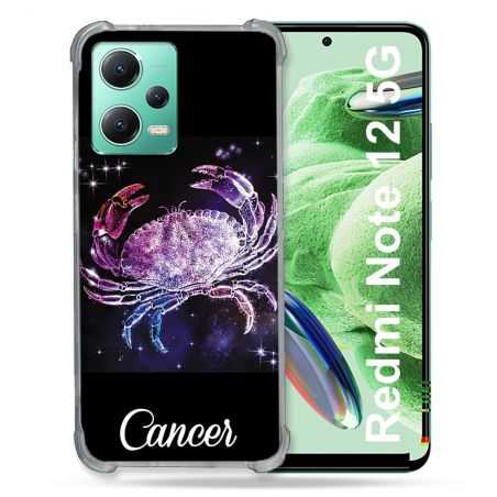Coque Renforcée En Verre Trempé Pour Xiaomi Redmi Note 12 5G Signe Zodiaque 2 Cancer