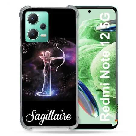 Coque Renforcée En Verre Trempé Pour Xiaomi Redmi Note 12 5G Signe Zodiaque 2 Sagittaire