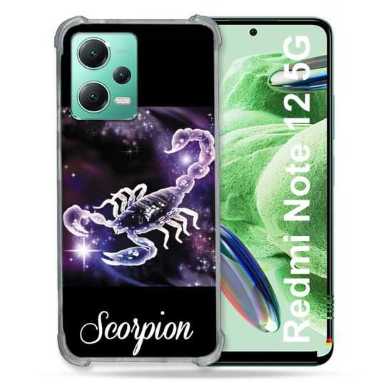 Coque Renforcée En Verre Trempé Pour Xiaomi Redmi Note 12 5G Signe Zodiaque 2 Scorpion