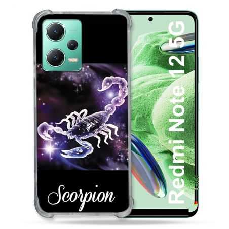 Coque Renforcée En Verre Trempé Pour Xiaomi Redmi Note 12 5G Signe Zodiaque 2 Scorpion