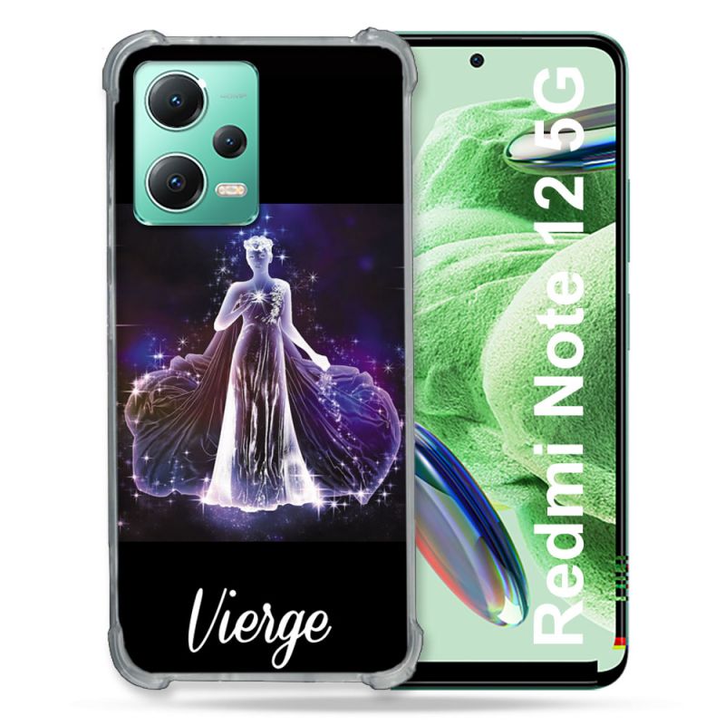 Coque Renforcée En Verre Trempé Pour Xiaomi Redmi Note 12 5G Signe Zodiaque 2 Vierge