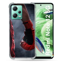 Coque Renforcée En Verre Trempé Pour Xiaomi Redmi Note 12 5G Sport Boxe Gant Rouge