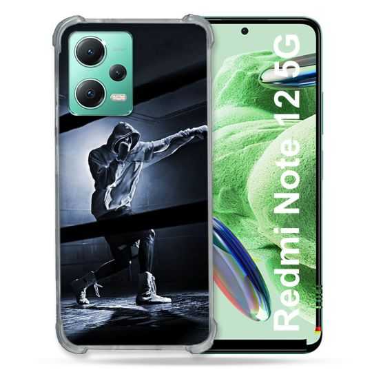 Coque Renforcée En Verre Trempé Pour Xiaomi Redmi Note 12 5G Sport Boxe Poing