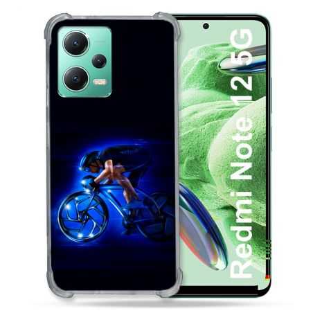 Coque Renforcée En Verre Trempé Pour Xiaomi Redmi Note 12 5G Sport Cyclisme Bleu