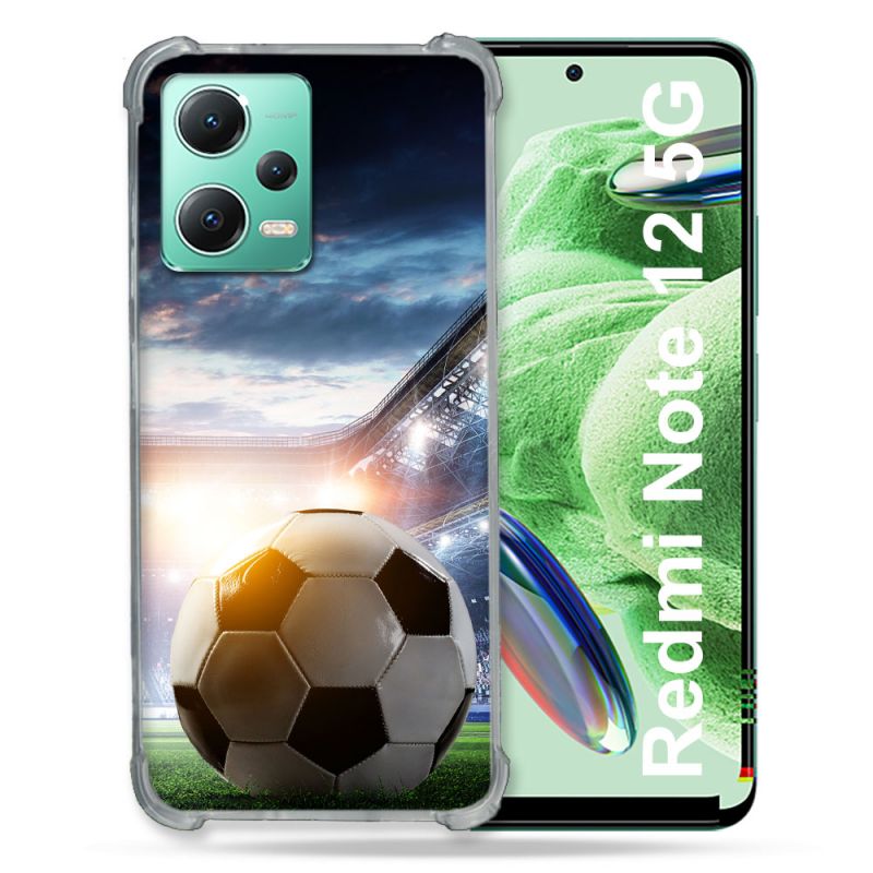 Coque Renforcée En Verre Trempé Pour Xiaomi Redmi Note 12 5G Sport Football Stade