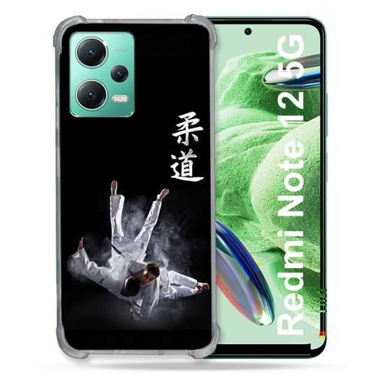 Coque Renforcée En Verre Trempé Pour Xiaomi Redmi Note 12 5G Sport Judo Noir