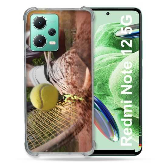 Coque Renforcée En Verre Trempé Pour Xiaomi Redmi Note 12 5G Sport Tennis Glissade