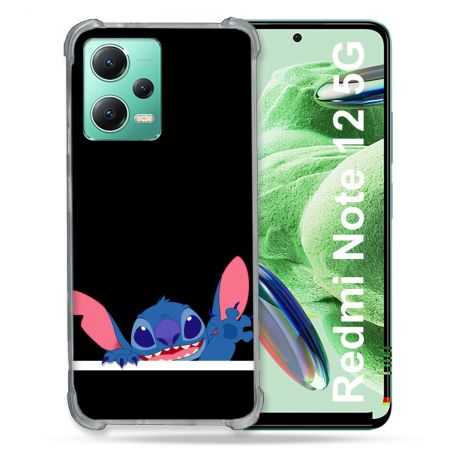Coque Renforcée En Verre Trempé Pour Xiaomi Redmi Note 12 5G Stitch Noir