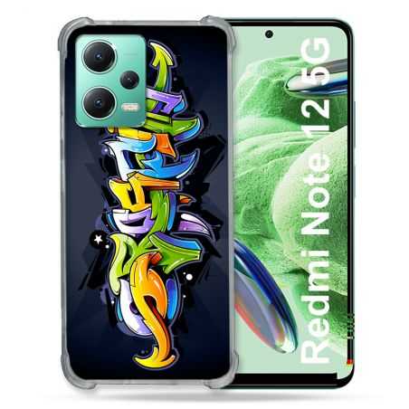 Coque Renforcée En Verre Trempé Pour Xiaomi Redmi Note 12 5G Street Art Graffiti