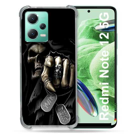 Coque Renforcée En Verre Trempé Pour Xiaomi Redmi Note 12 5G Tete de Mort Your Next