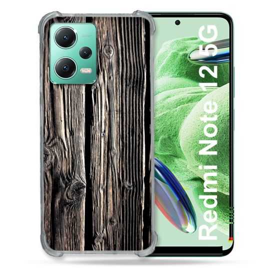 Coque Renforcée En Verre Trempé Pour Xiaomi Redmi Note 12 5G Texture Bois