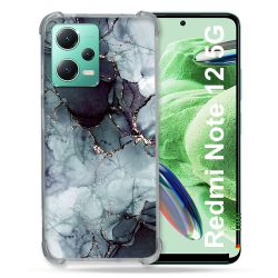 Coque Renforcée En Verre Trempé Pour Xiaomi Redmi Note 12 5G Texture Marbre Gris