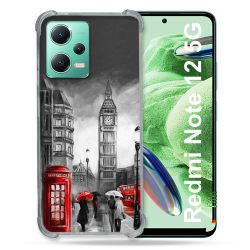 Coque Renforcée En Verre Trempé Pour Xiaomi Redmi Note 12 5G Voyage Angleterre Londres Vintage