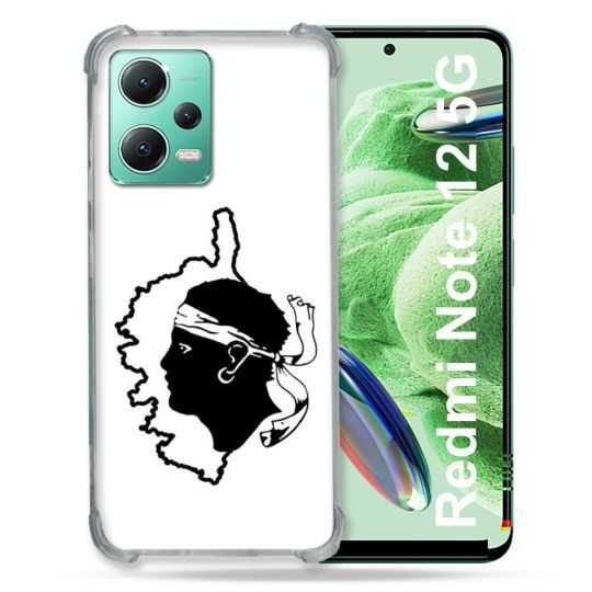 Coque Renforcée En Verre Trempé Pour Xiaomi Redmi Note 12 5G Voyage Corse Blanc