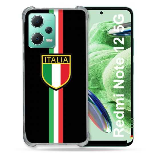 Coque Renforcée En Verre Trempé Pour Xiaomi Redmi Note 12 5G Voyage Italie 3 Noir