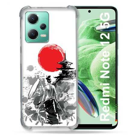 Coque Renforcée En Verre Trempé Pour Xiaomi Redmi Note 12 5G Voyage Japon Femme