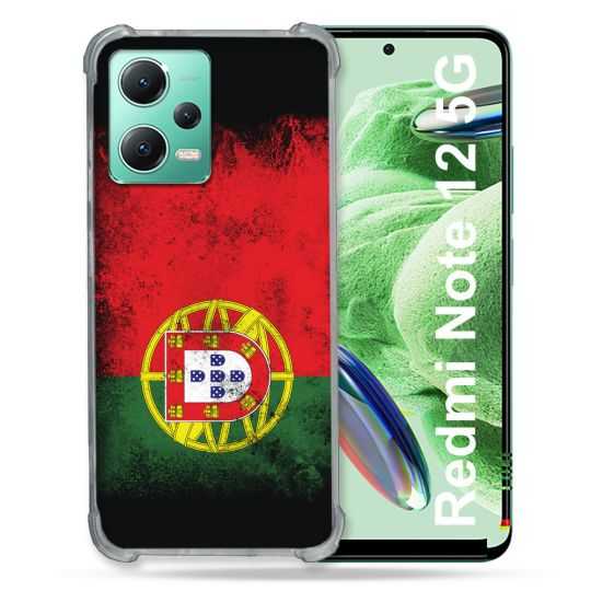 Coque Renforcée En Verre Trempé Pour Xiaomi Redmi Note 12 5G Voyage Portugal Drapeau