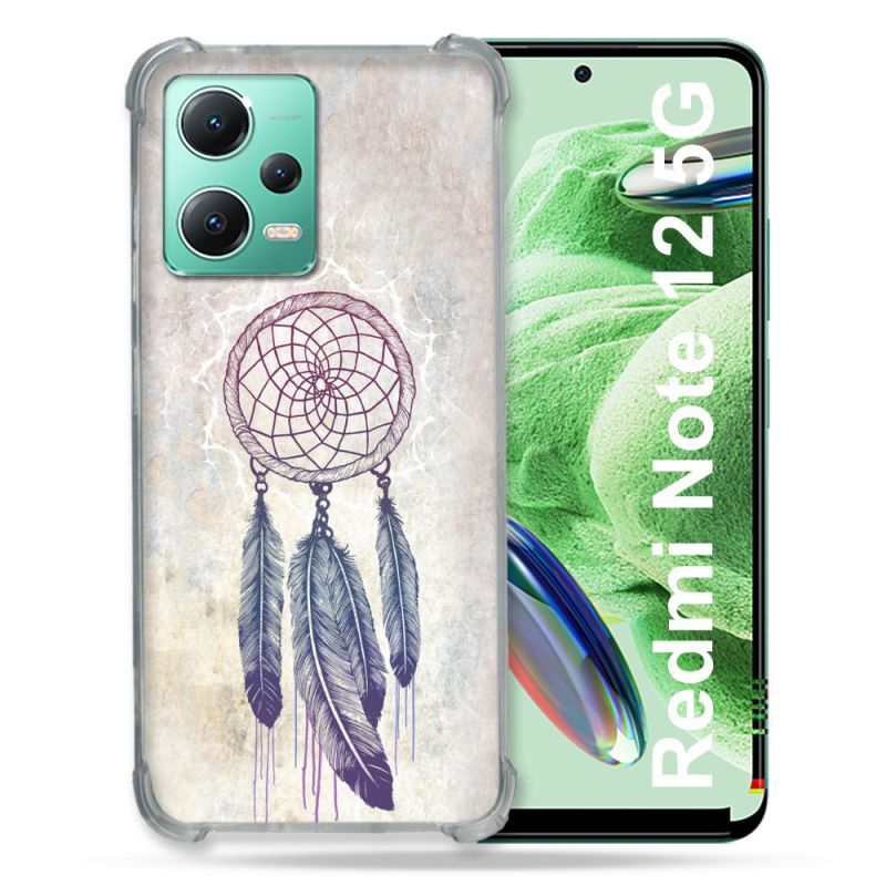 Coque Renforcée En Verre Trempé Pour Xiaomi Redmi Note 12 5G Zen Attrape Reve Blanc