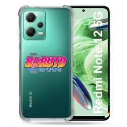 Coque Transparente Renforcée En Verre Trempé Pour Xiaomi Redmi Note 12 5G Boruto Logo