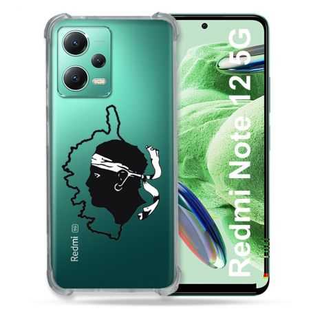 Coque Transparente Renforcée En Verre Trempé Pour Xiaomi Redmi Note 12 5G Corse