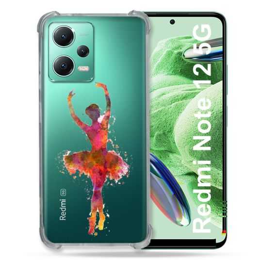 Coque Transparente Renforcée En Verre Trempé Pour Xiaomi Redmi Note 12 5G Danseuse etoile
