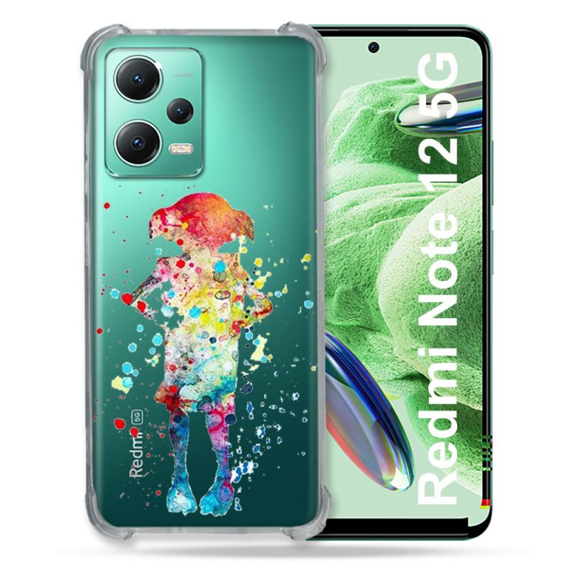 Coque Transparente Renforcée En Verre Trempé Pour Xiaomi Redmi Note 12 5G Dobby Colore