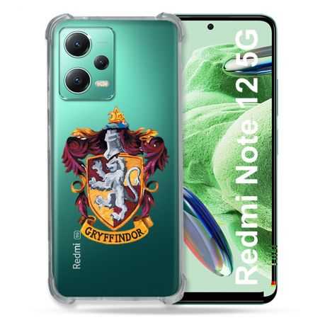 Coque Transparente Renforcée En Verre Trempé Pour Xiaomi Redmi Note 12 5G Harry Potter Griffindor