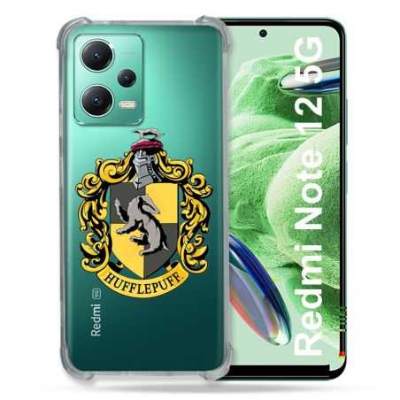 Coque Transparente Renforcée En Verre Trempé Pour Xiaomi Redmi Note 12 5G Harry Potter Hufflepuff